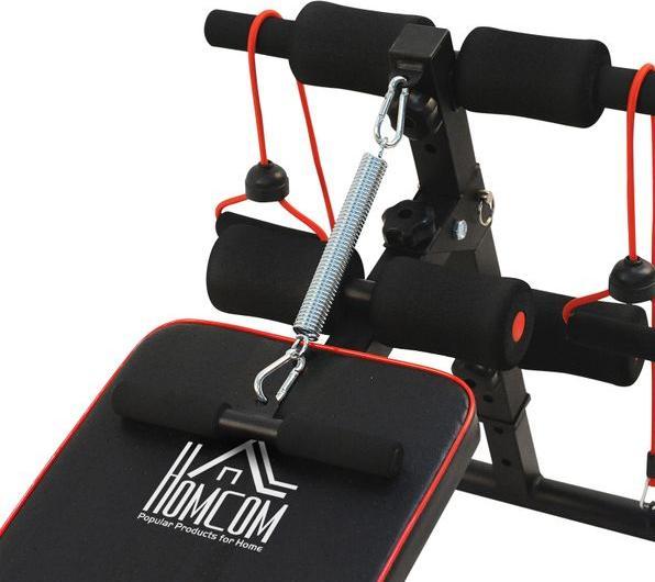 Produktbild Homcom Sit Up Bank Bauchtrainer, verstellbar, 137,5x55,5x50-68cm 120 kg Belastbarkeit