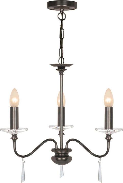 Elstead Lighting Finsbury Park chandelier E14 triple old bronze