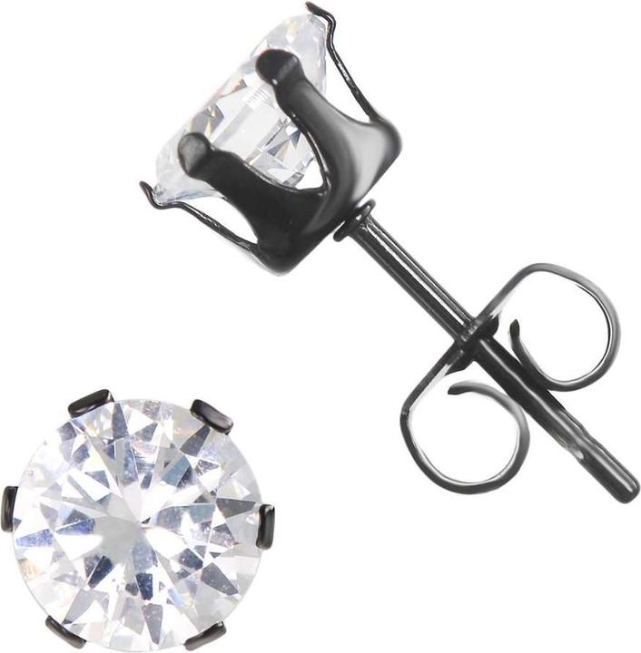 Actual product image Bijouteria Earrings (Stainless steel, PVD coating, Zirconia)