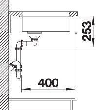 Image du produit Blanco Subline 160-U (Evier sous plan, 19 cm, 46 cm)