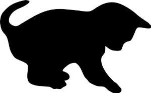 Actual product image Securit Silhouette Cat (Blackboard, 46 x 29 cm)