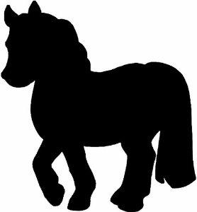 Silhouette Horse (Wandtafel, 27 x 36 cm)