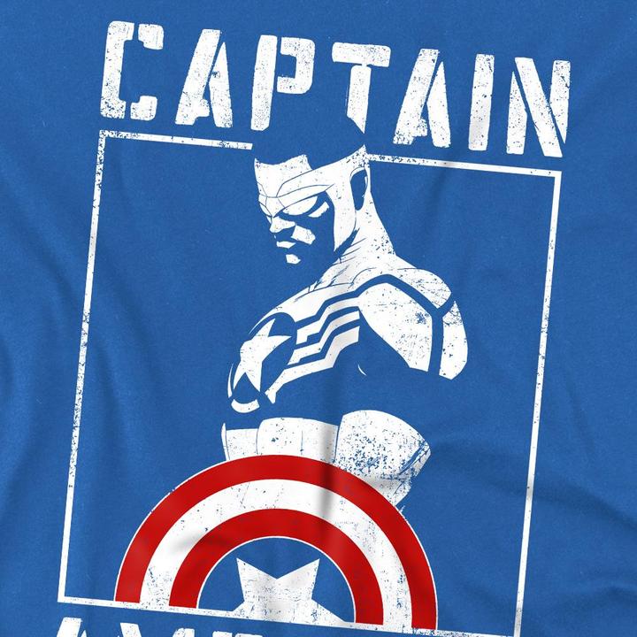 Actual product image Captain America Childrens/Kids Stencil T-Shirt (140)