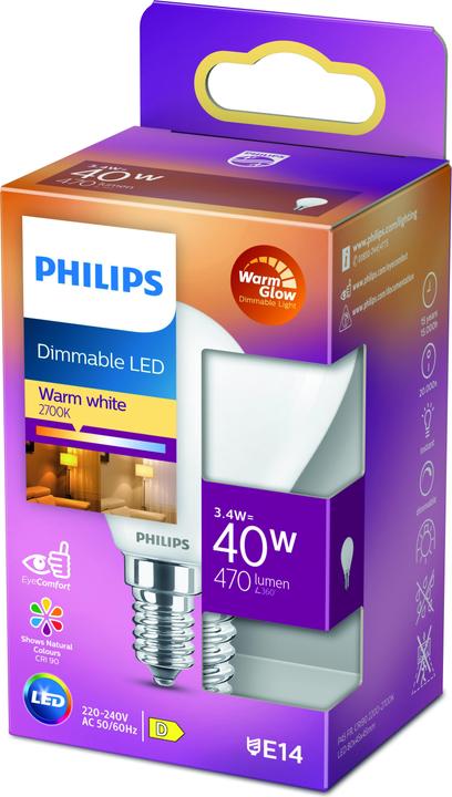 Image du produit Philips Lampe (E14, 3.40 W, 470 lm, 1 x, D)