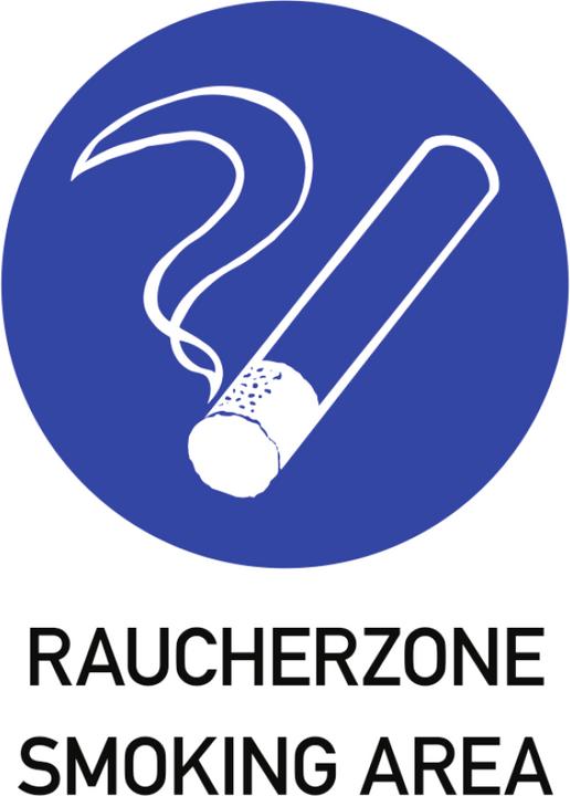 Produktbild Moravia Gebotszeichen Raucherzone - Smoking Area Aluminium, 210x297 mm