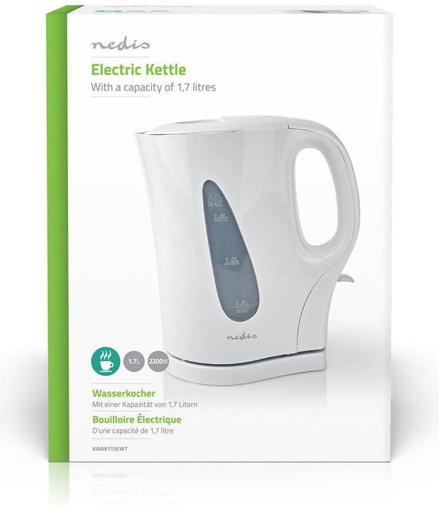 Produktbild Nedis Wasserkocher | 1.7 l | Plastik | Weiss | Boil-dry protection (1.70 l)