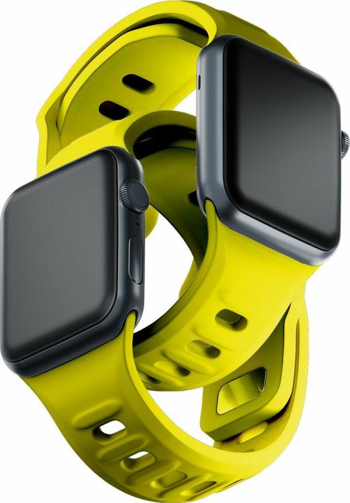 Produktbild 3MK Silicone Watch Strap żółty/yellow dla Apple Watch 38/40/41mm (Edelstahl, Silikon, 3, 4, 9, Ultra)