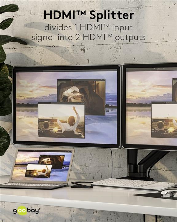 Immagine prodotto Goobay Splitter HDMI da 1 a 2 4K @ 60 Hz