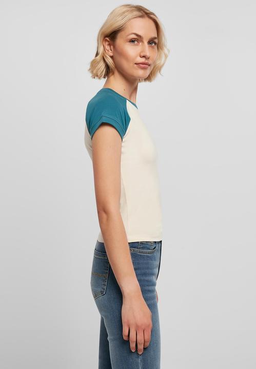 Actual product image Urban Classics Ladies Organic Stretch Short Retro Baseball Tee (XS)
