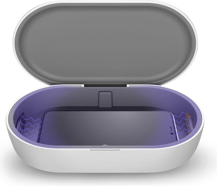 Produktbild SBS UV-Desinfektionsbox & Wireless Charger/induktive Ladestation 10W, weiss
