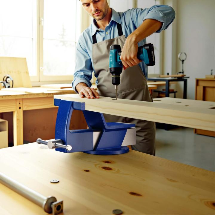Image du produit Wiltec Étau 125mm Mâchoires Étau parallèle Étau de table (125 mm)