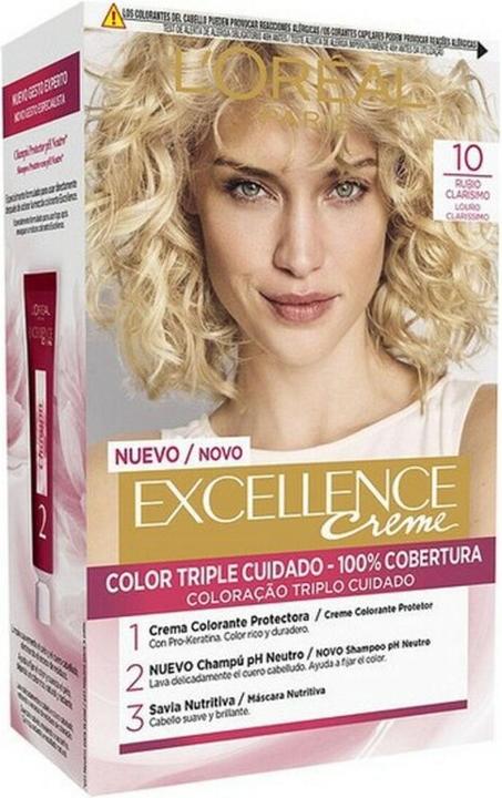 Produktbild L'Oréal Paris EXCELLENCE Creme tinte #10 rubio muy claro (#10)