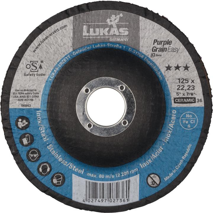Immagine prodotto Disco abrasivo 125 mm Purple Grain Easy per carburo - grana 36 (36)