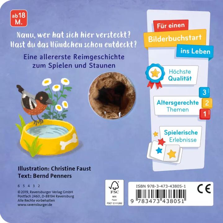 Immagine prodotto Ravensburger Il mio libro di marionette da dito preferito: Ciao, cagnolino (Tedesco)