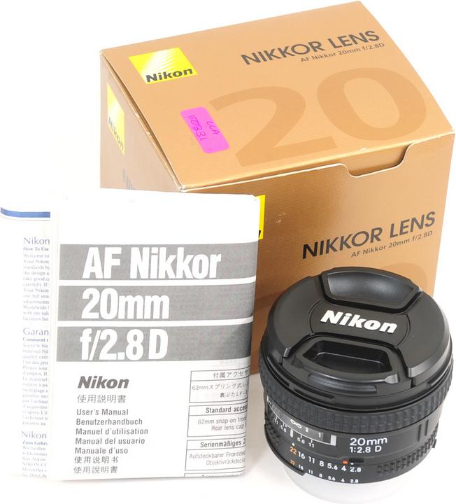 Image du produit Nikon Objectif 20mm, f/2.8D AF Nikkor - (UE) (Nikon F, Plein format)