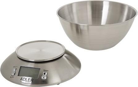 Actual product image Adler AD 3166 Kitchen Scale Stainless Steel Worktop Oval Electronic Kitchen Scale