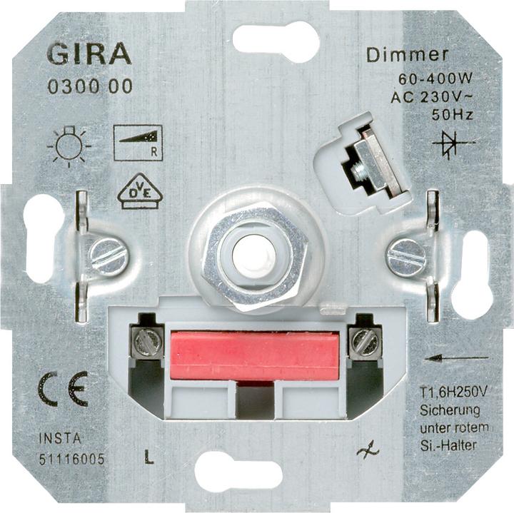 Gira LED Dimmer Drehaus 20-200W 030000 Glühlampe