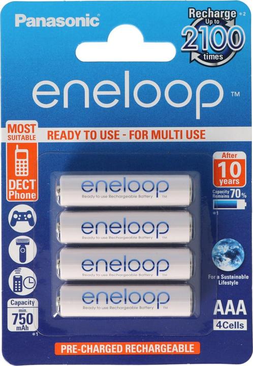 Actual product image Panasonic Eneloop AAA, Micro rechargeable batteries, with AccuCell BOX10 (10 pcs., AAA, 800 mAh)