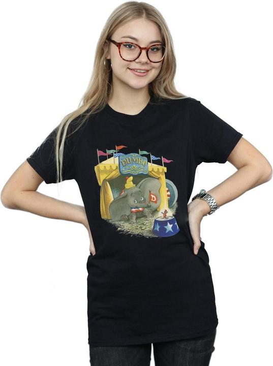 Actual product image Disney Womens/Ladies Dumbo Circus Cotton Boyfriend T-Shirt (3XL)