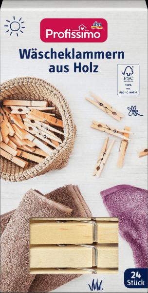 dm Profissimo Mollette per abiti in legno