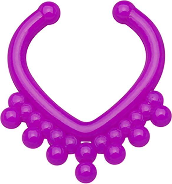 Image du produit Star Piercing Fake Septum mit Kugel in Dreiecksform violett