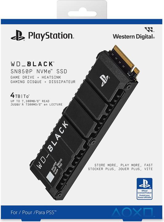 Produktbild WD Black SN850P mit Heatsink für PS5 (2000 GB, M.2 2280)