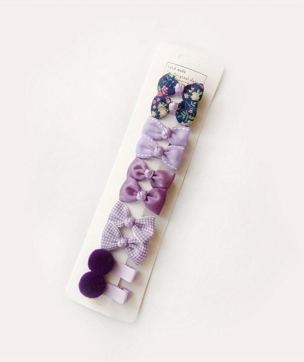 Produktbild Activity Board 10pcs/set Prinzessin Haar Zubehör Geschenk - Cute Floral Plaid Polka Dot Bow Hair Clips