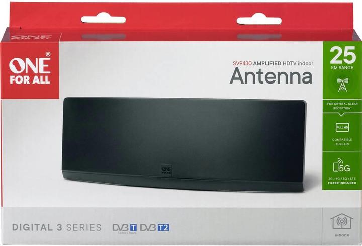 Produktbild One for All DVB-T Curved EX Antenne 45dB (Flachantenne, 45 dB, DVB-T / -T2)