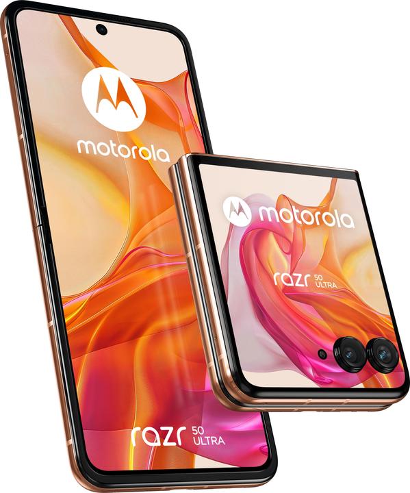 Immagine prodotto Motorola Razr 50 Ultra (512 GB, Peach Fuzz, 6.90", SIM + eSIM, 50 Mpx, 5G)