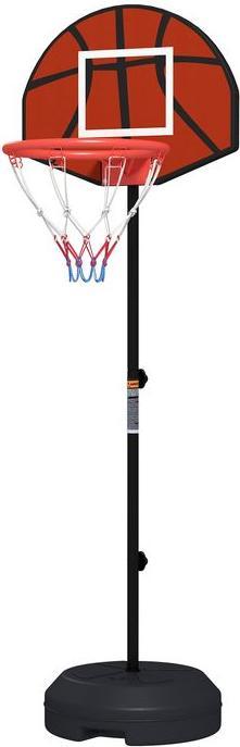 Image du produit Swisshandel24 Panier de basket-ball, support réglable en hauteur, cible de fléchettes magnétique 129-179cm