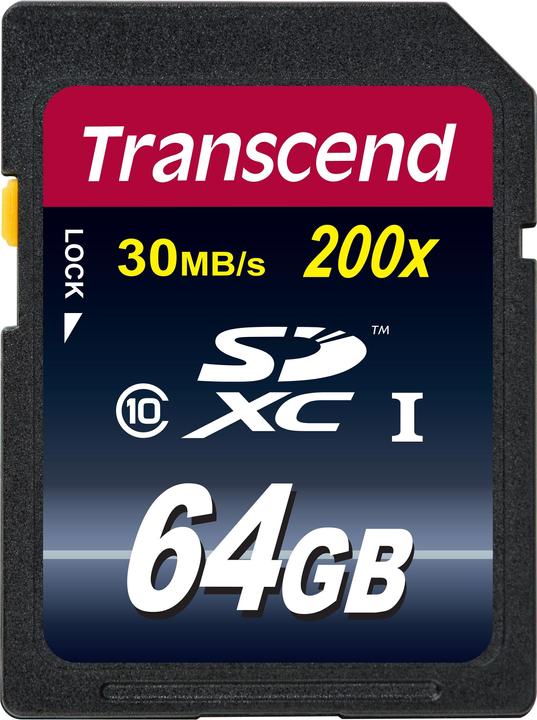 Transcend SDXC Ultimate 200x (64 GB, SDXC, U1, UHS-I)
