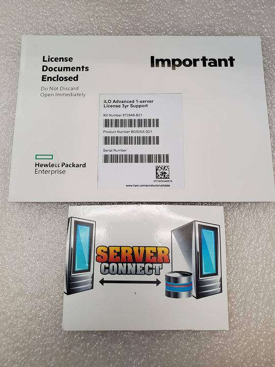 Actual product image HPE iLO Advanced
