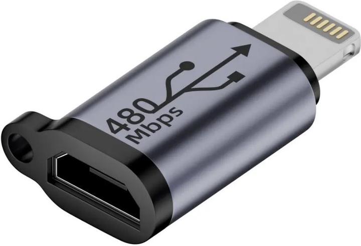 Produktbild PhoneLook Micro USB zu Lightning Hochwertiger Lade-Adapter Stecker Datentransfer 480Mbps (Micro USB, Lightning)
