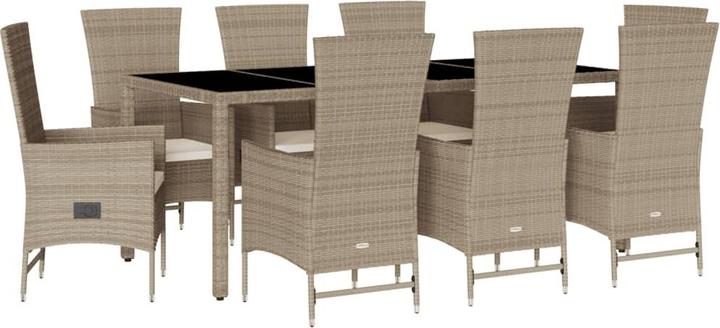 Produktbild VidaXL 10-tlg. Garten-Lounge-Set mit Kissen (90 cm)