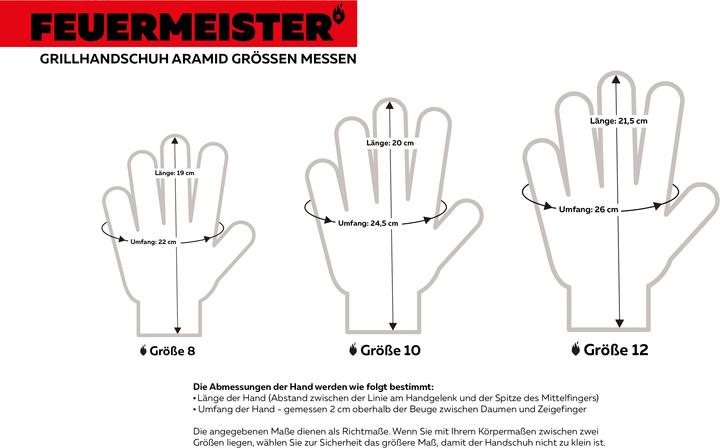 Produktbild Feuermeister Grillhandschuhe Gr.12 (Aramide, Baumwolle, Polyester)
