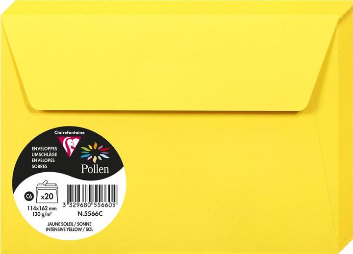 Produktbild Clairefontaine Briefumschlag Pollen Format des Umschlages: DIN C6 Masse: 162 x 114 mm (B x H) (C6, 20 x)