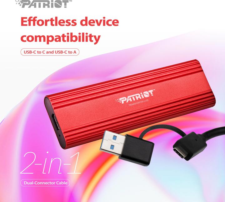 Immagine prodotto Patriot SSD 2TB 1.0/1.0 Transporter Lite Portable USB rd PAT (2000 GB)