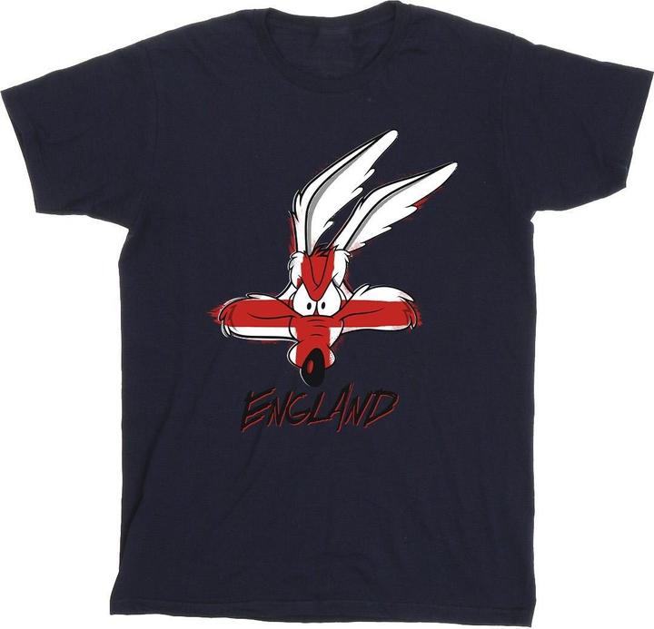 Actual product image Looney Tunes Mens Coyote England Face T-Shirt (S)