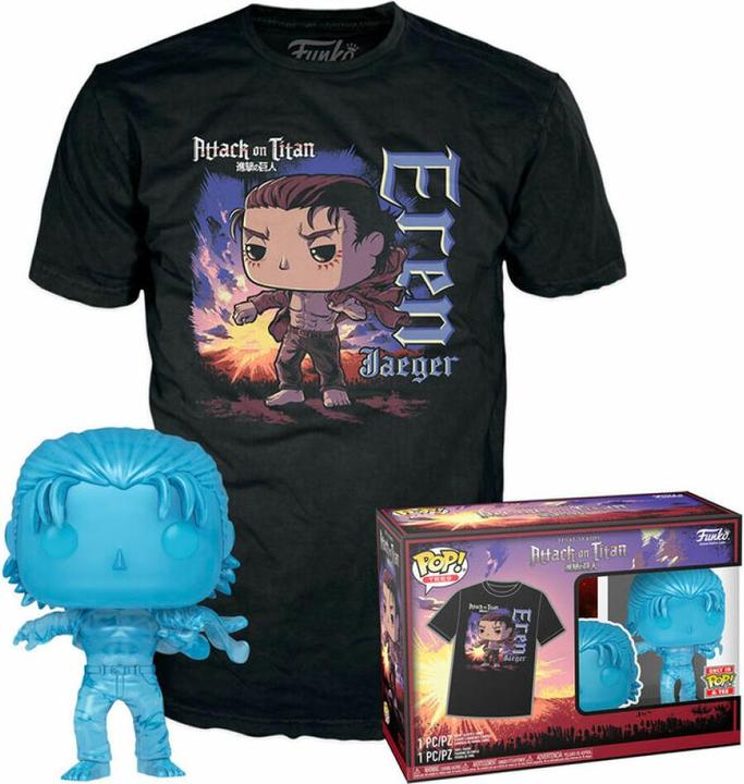 Funko Attack on Titan POP! & Tee Vinyl Figur & T-Shirt Set Eren w/ marks Grösse XL