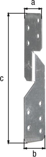 Actual product image GAH Rafter purlin anchor left / right 170x33x2mm (Rafter purlin anchor, 50 pcs.)