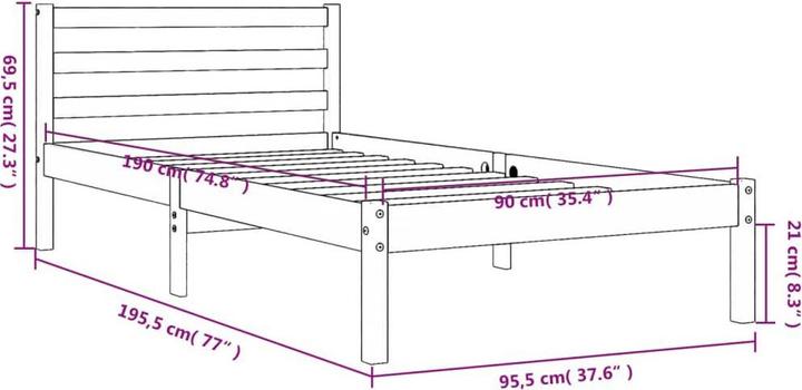 Immagine prodotto VidaXL Joey (90 x 190 cm)