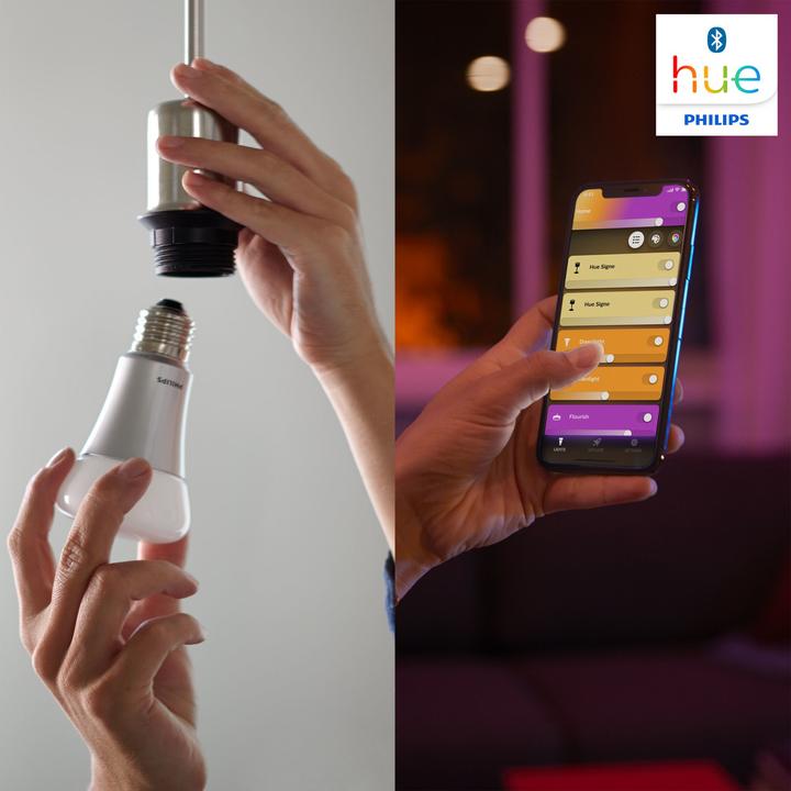 Produktbild Philips Hue White & Color Ambiance BT (E27, 6.50 W, 806 lm, 1 x, F)