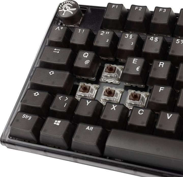 Actual product image Ducky One 3 Aura Black Gaming Keyboard, RGB LED - MX-Brown (DE, Cable)