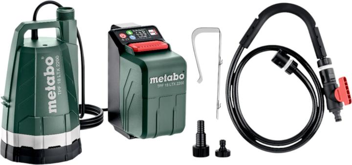 Metabo TPF 18 LTX 2200 (Gartenpumpe, Regenfasspumpe, Klarwasserpumpe, Kellerpumpe)