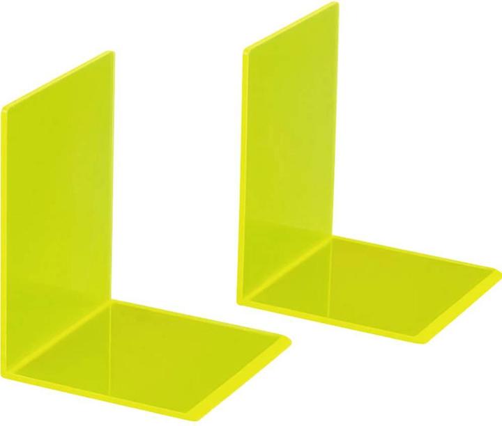 Produktbild Maul Buchstützen-Set aus Acryl Neon Blau/Gelb/Pink (10 x 10 x 13 cm)