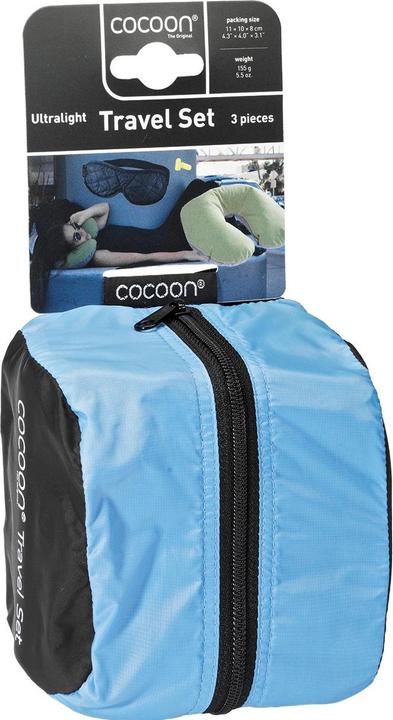 Image du produit Cocoon Set de voyage bleu clair/noir (Coussins de voyage)