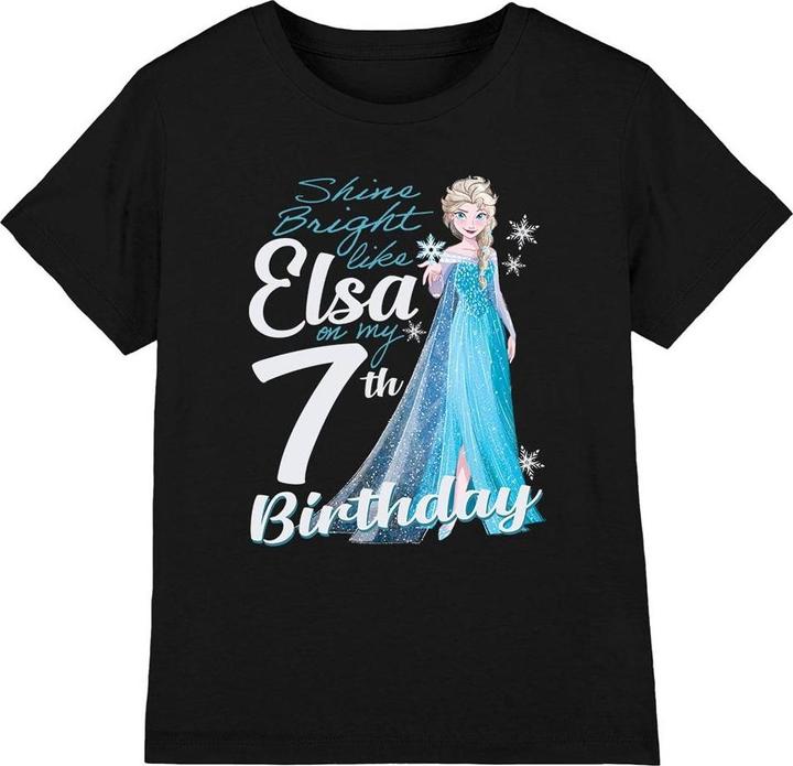 Immagine prodotto Disney Frozen Bright Like Elsa Maglietta 7° Compleanno Bambini (152, 158)
