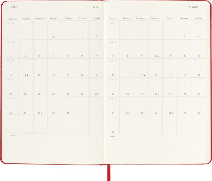 Immagine prodotto Moleskine Agende scolastiche Hard Cover Weekly Notebook (13 x 21 cm, Inglese)