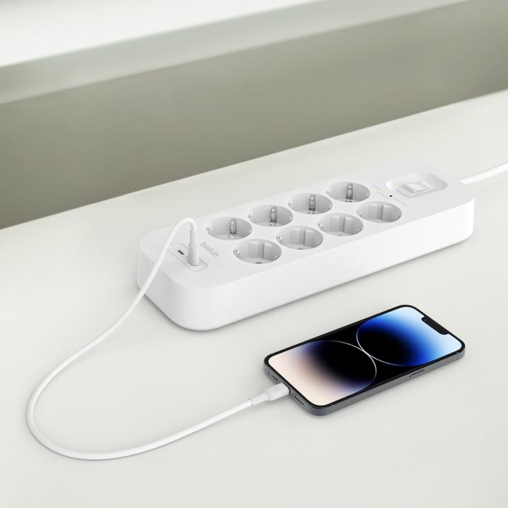 Immagine prodotto Belkin Protezione contro le sovratensioni Surgemaster (8 x, BS 1363, 2 m)