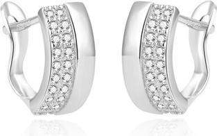 Image du produit Beneto Timeless silver earrings with zircons AGUC1448 (L)